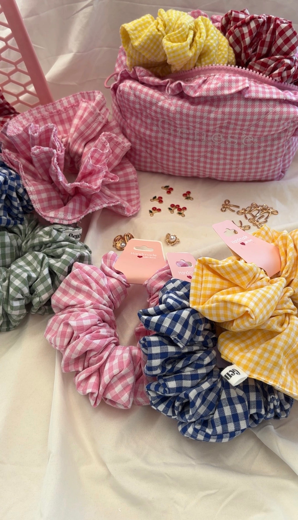 Chouchou élastique rose — accessoire cheveux femme