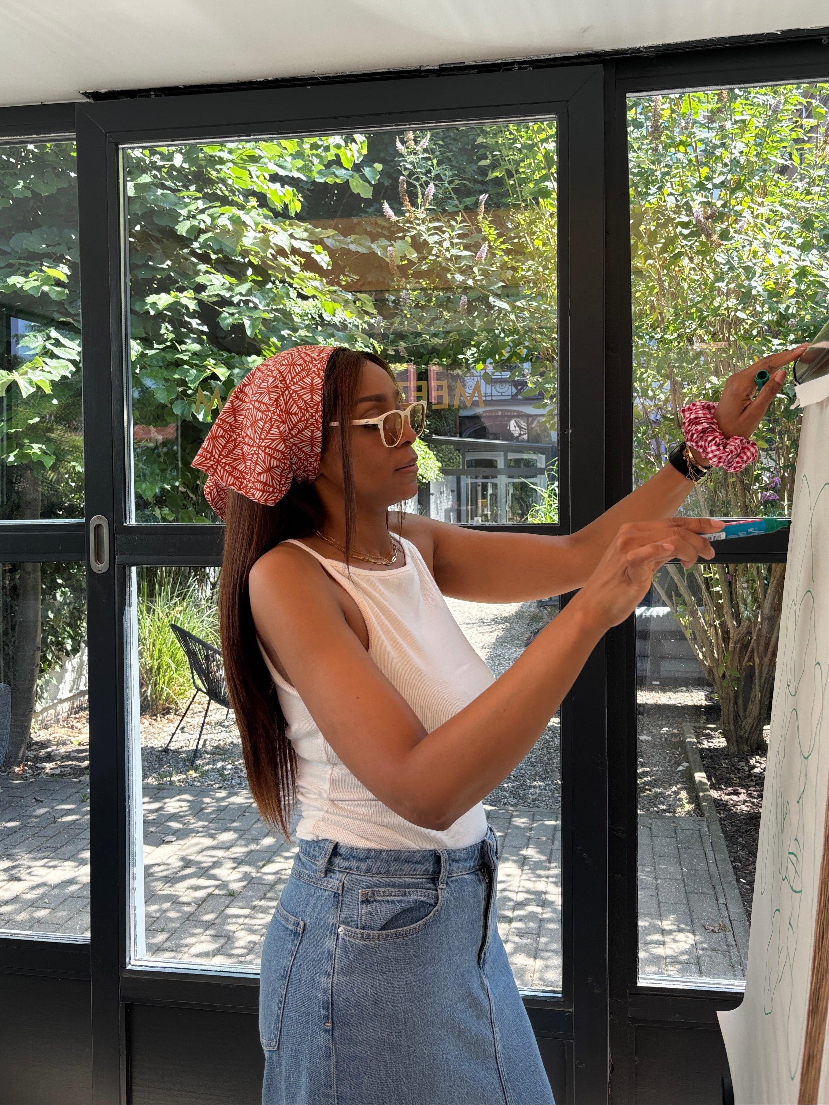 Bandana Amina — foulard cheveux femme fait main