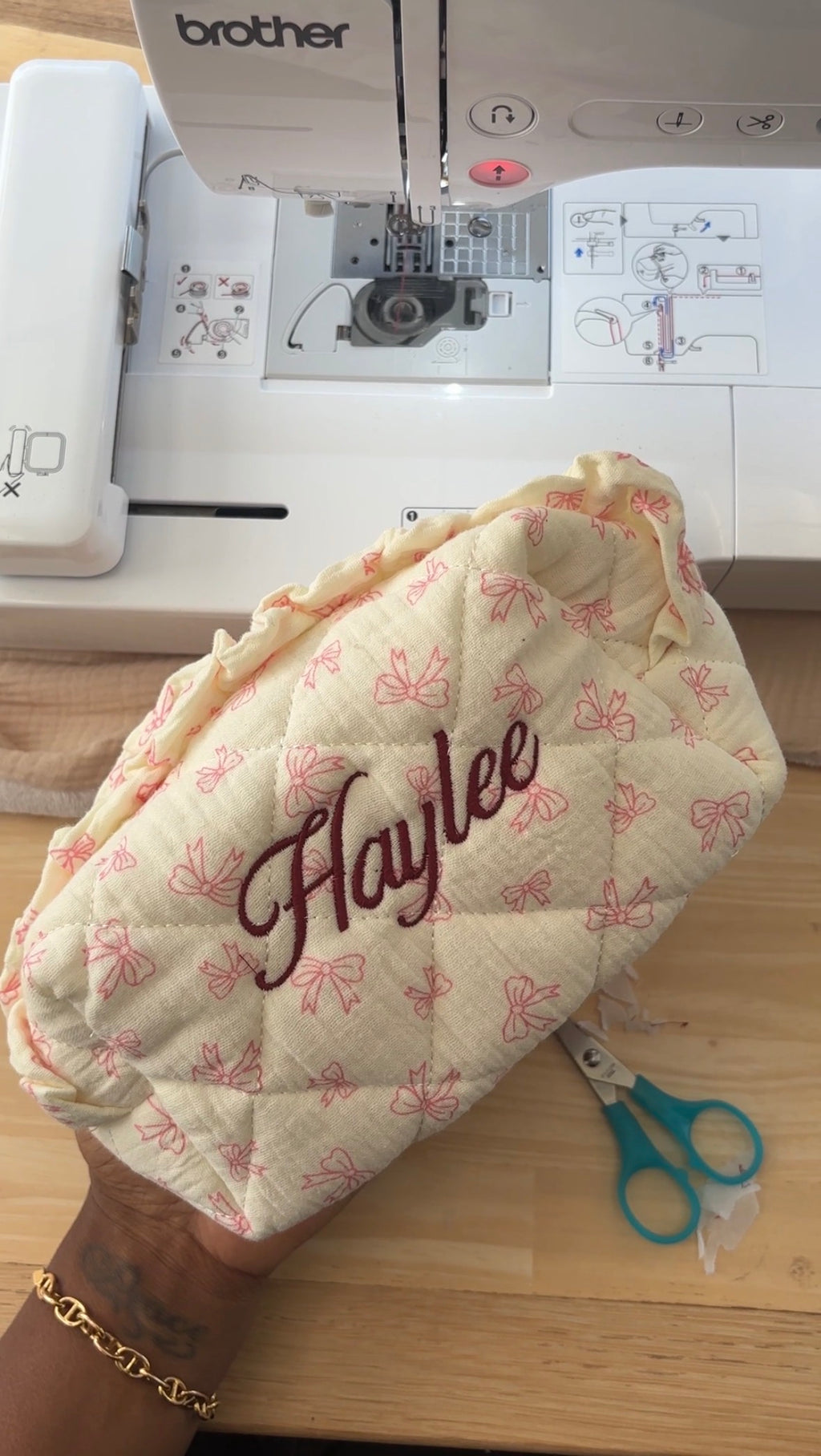 Trousse Douceur personnalisée — broderie prénom